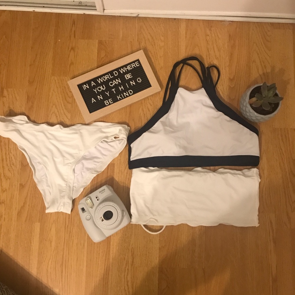 White swim suit bundle